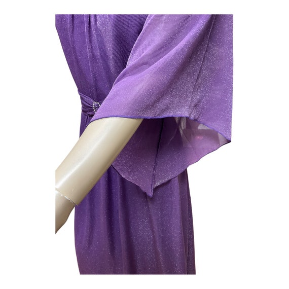 1970’s mauve lame gown 36/38” bust 32” waist. - image 6