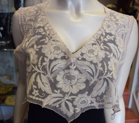 Edwardian Brussels Lace Yoke/Collar