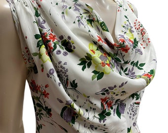 1930’s  cold rayon floral dress up to a 40” bust 30” waist.