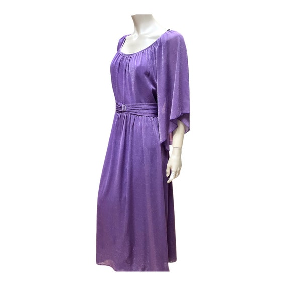 1970’s mauve lame gown 36/38” bust 32” waist. - image 4