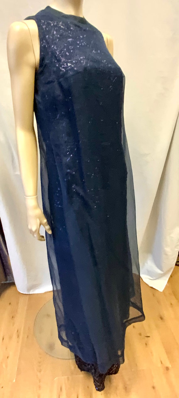 Navy Sequin Lace Thelma