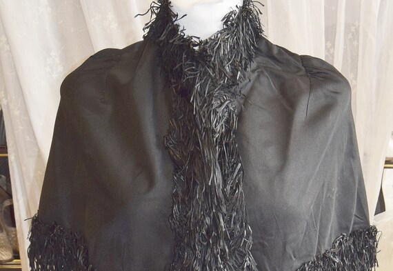 Victorian Fringed Capelet Mourning Cape