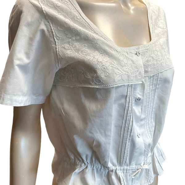 Edwardian  Corset Cover, Camisole 32-34" bust 26/28" waist.