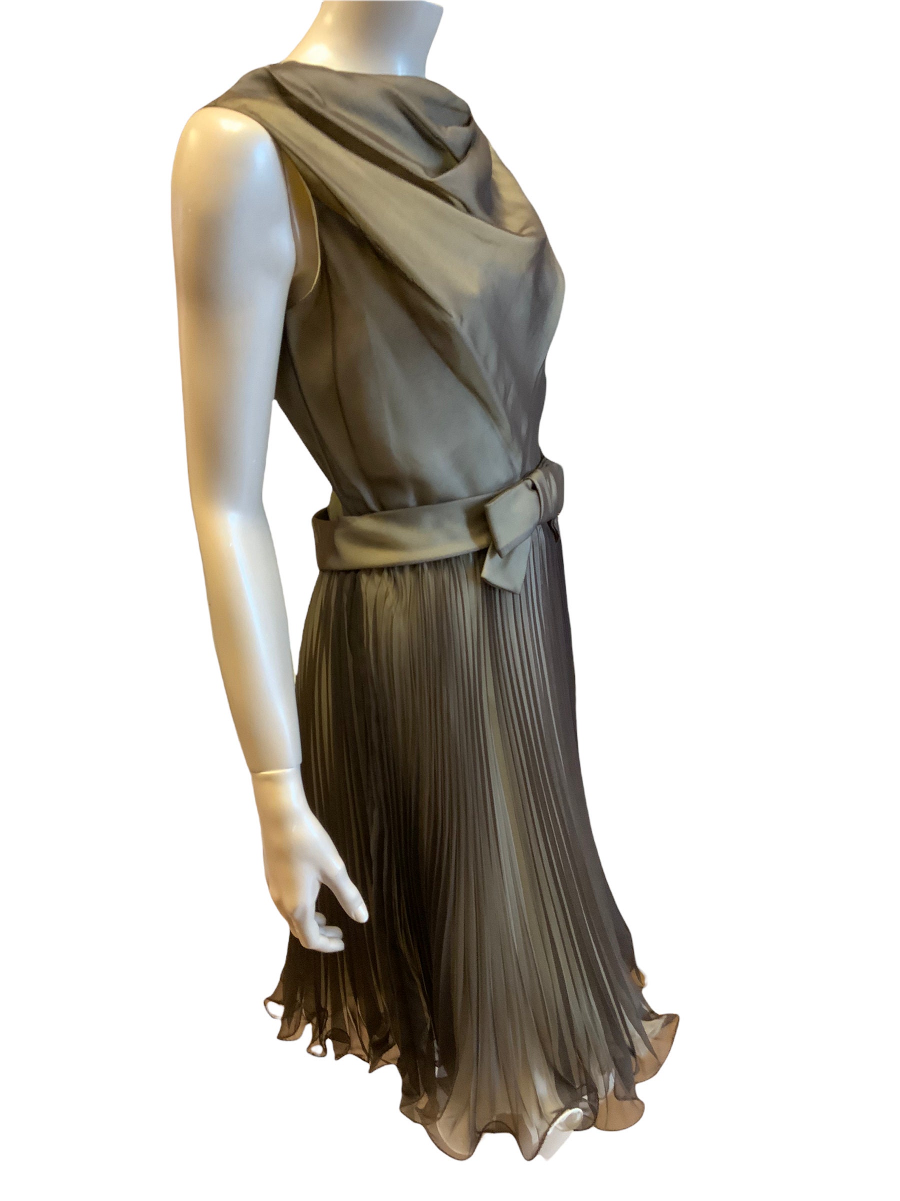 1960s Jack Bryan Chiffon Accordion Pleat Dress 36 Bust 30 - Etsy