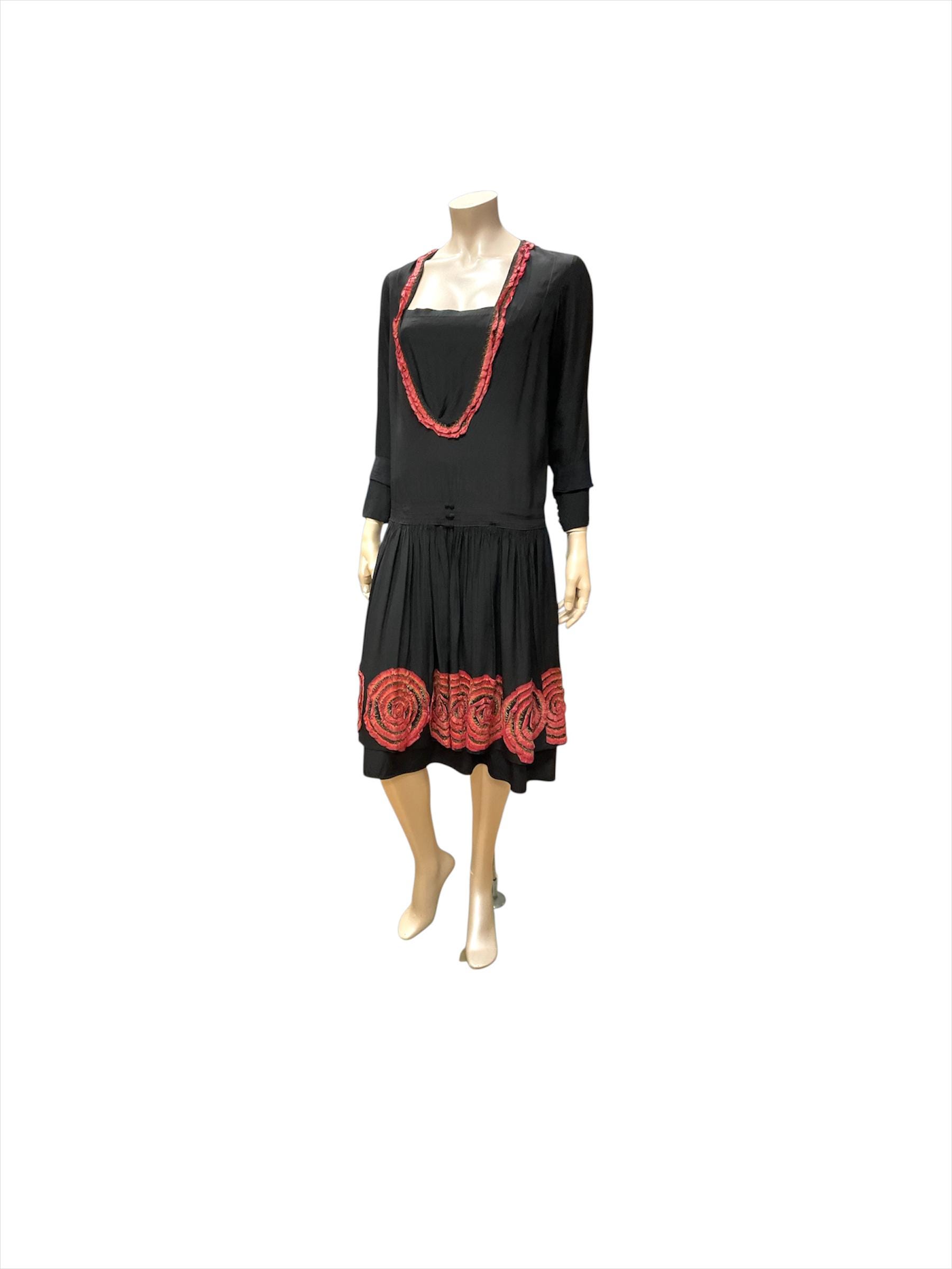 dropped waist dress 1920s uk Shop 1920s Dresses - Handcrafted Floral Day Dress