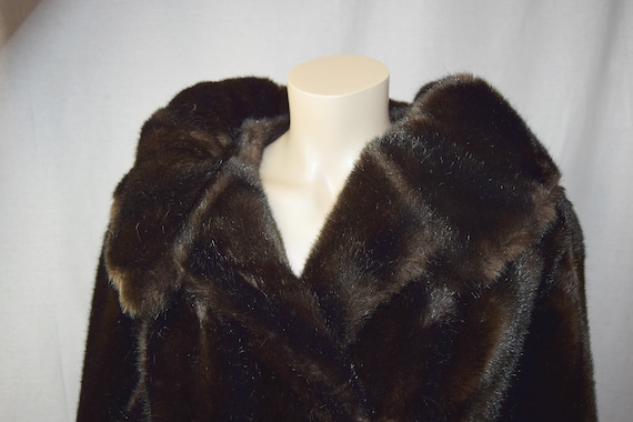 1950s Faux Fur Coat with Huge Collar 36/38" bust