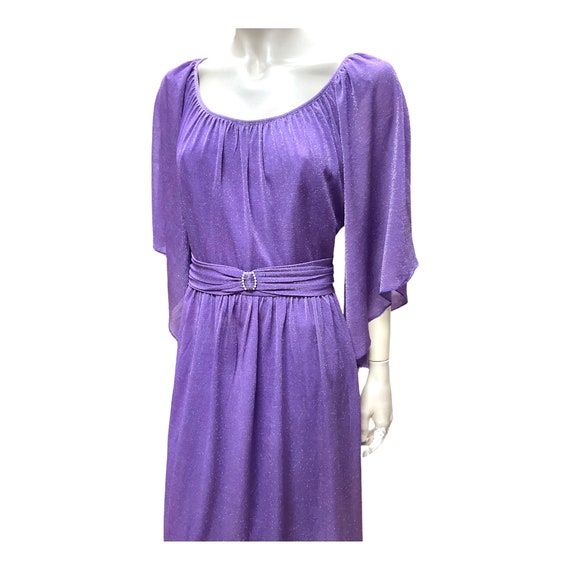 1970’s mauve lame gown 36/38” bust 32” waist. - image 3