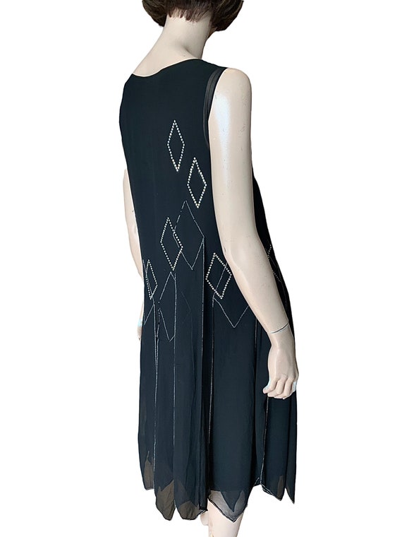 1920’s silk flapper dress 34/36” bust - image 7