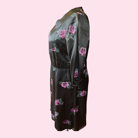 1950s Dark Olive Satin Dress & Jacket  42-44 bust… - image 6