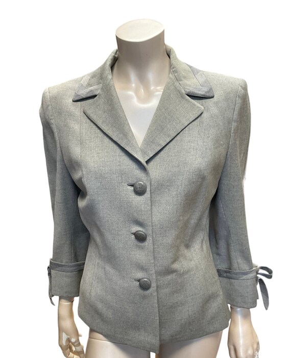 Late 1940s Pale Grey Lambs Wool Jacket 38 Bust 32 Waist Etsy