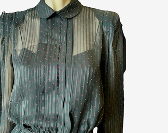 1980’s semi sheer dress by Parigi Size Uk 10 and true to size.