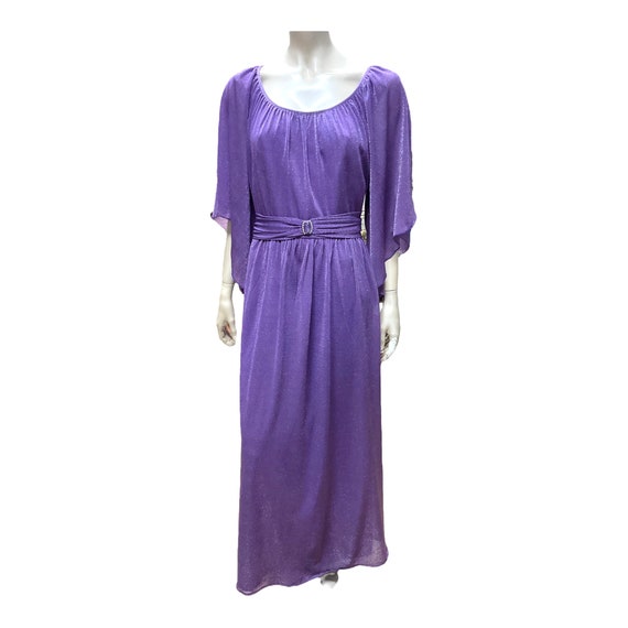 1970’s mauve lame gown 36/38” bust 32” waist. - image 2
