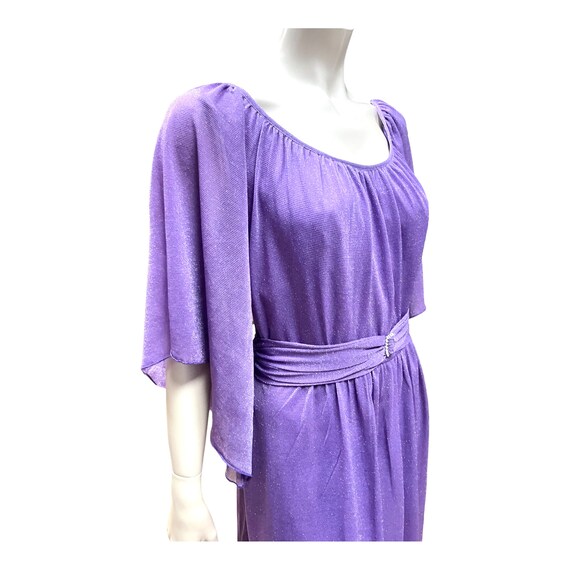 1970’s mauve lame gown 36/38” bust 32” waist. - image 1