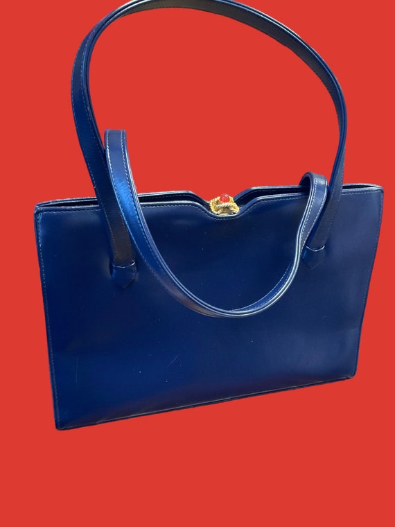 Waldybag  London, Rich blue leather handbag circa… - image 1