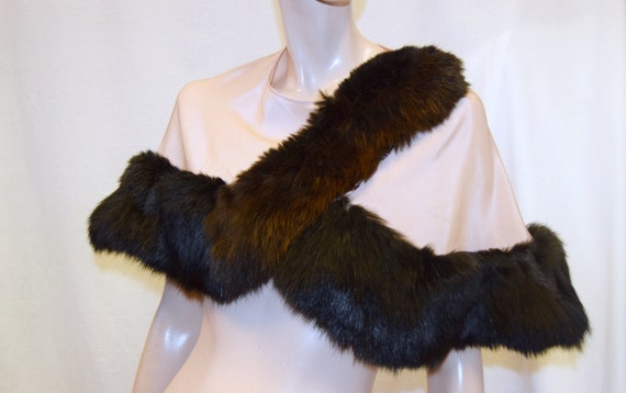 1930's Fur Trimmed Evening Capelet