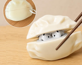 Dumpling AirPods Case, Silicone Protective Cover with Charm, Earbuds Case for AirPods 1, 2, 3, 4, Pro & Pro 2
