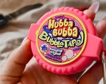 Funda para AirPods con diseño de chicle, funda para auriculares Hubba Bubba Bubble, regalo de burbujas para ella.