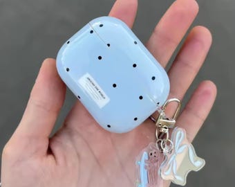 Polka Dot Apple AirPods Case, Protective Cover with Charm, Birthday Gift For Her