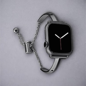 Metal Woman Strap For Apple Watch Band, Fashion Stainless Steel Bracelet iWatch Series 9 8 7 SE 6 5, Gift for Girl