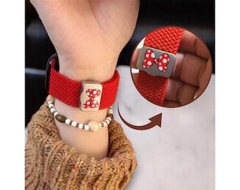 Correa magnética para Apple Watch, correa trenzada de nailon ajustable, regalo de cumpleaños para mujer.