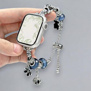Bling Metal Strap for Apple Watch, Women Bracelet iWatch Series 9 8 7 6 SE Ultra, Gift for Her