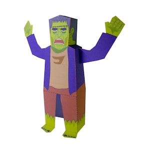 Halloween Frankestein printable 3D DIY Paper toy