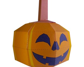 Halloween Pumpkin printable 3D DIY Paper toy