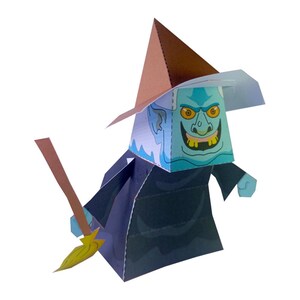 Halloween Witch printable 3D DIY Paper toy