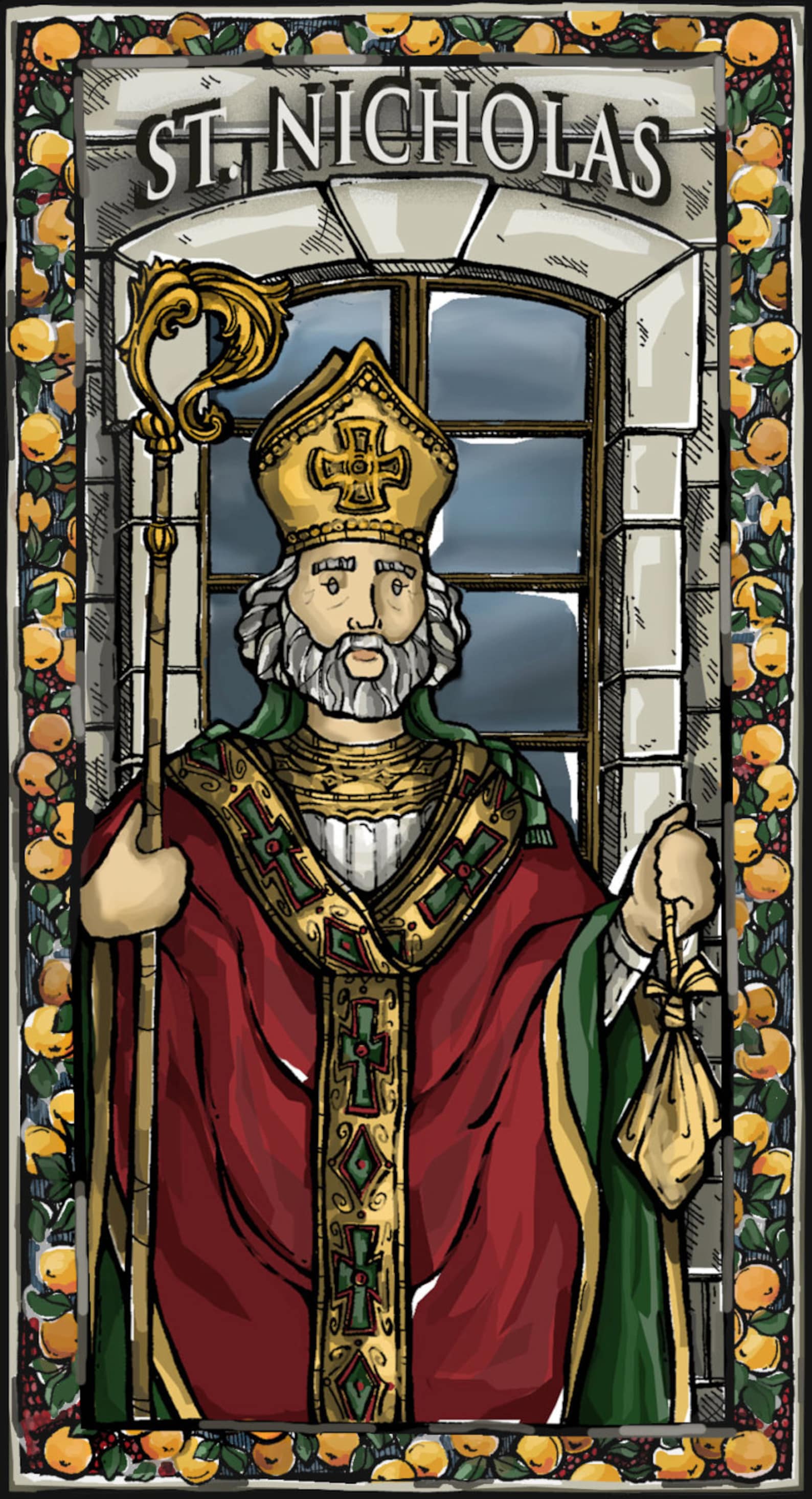 St. Nicholas Prayer Card for Children Etsy