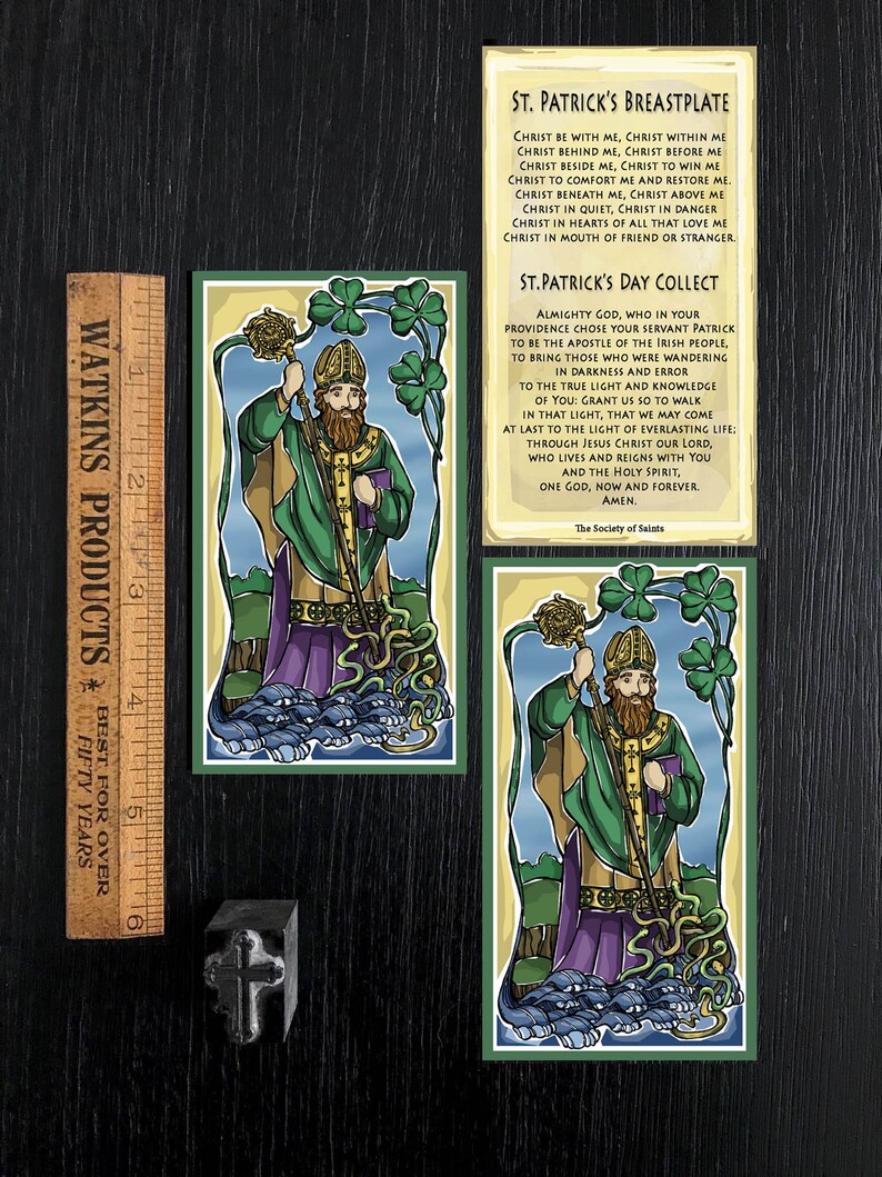 St Patrick Prayer Card Etsy