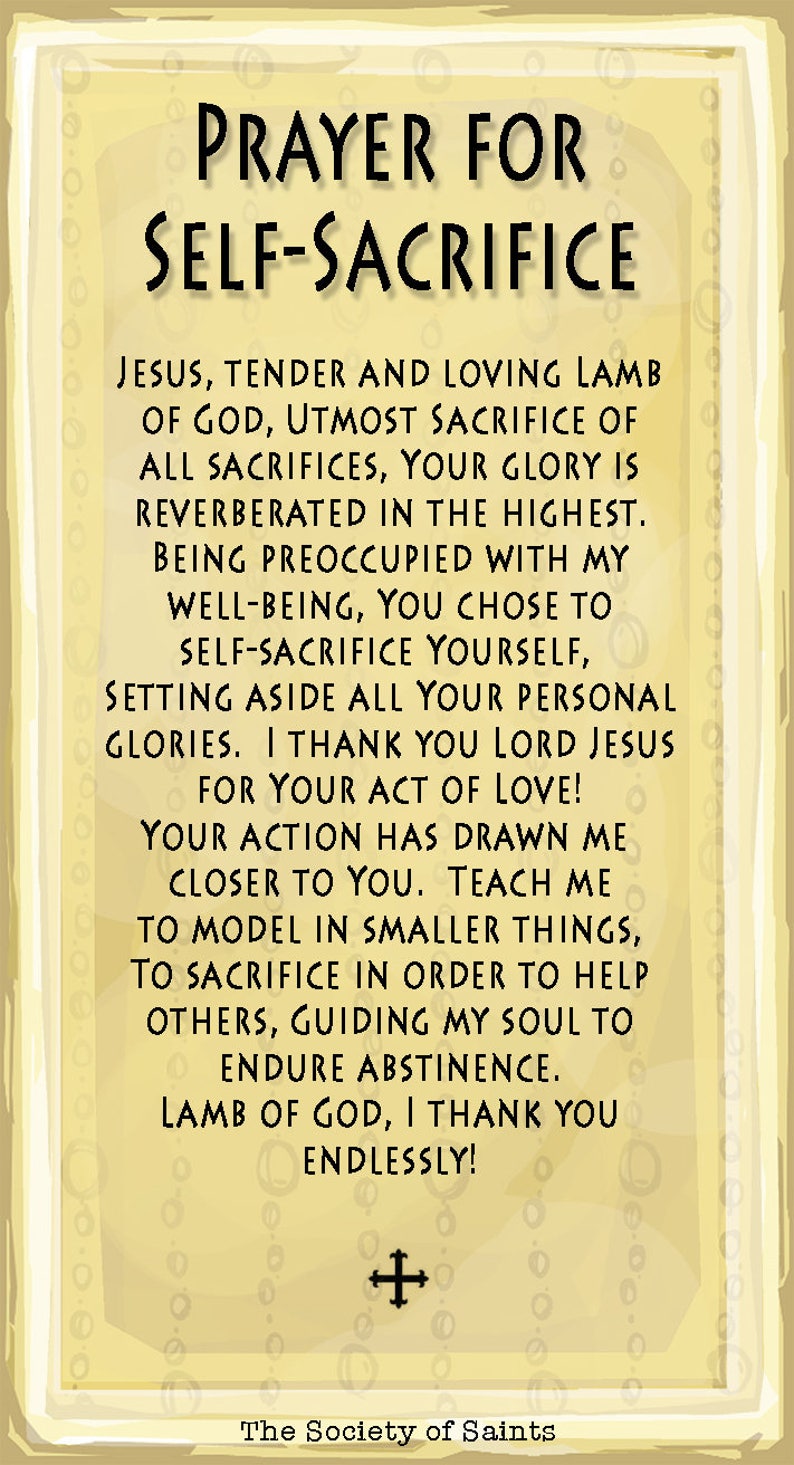 Lamb of God Prayer Card Etsy