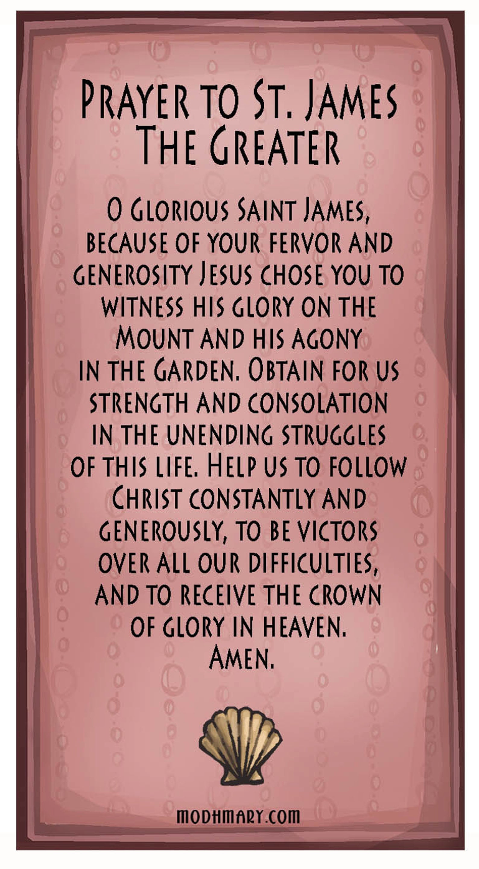 St. James the Greater Prayer Card Etsy