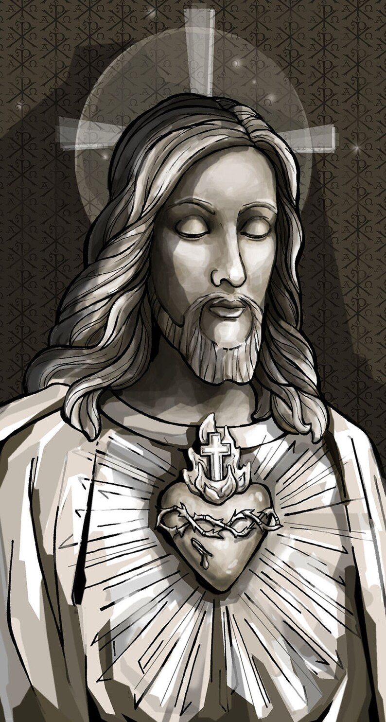 Sacred Heart of Jesus Holy Card image 0