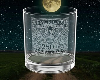 Verres à whisky personnalisés 250e anniversaire de l'Amérique, cadeaux bourbon, verre à whisky personnalisé