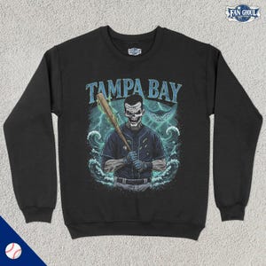 Tampa Bay Baseball Crewneck, Florida Baseball Sweatshirt, Sports Clothing, Baseball Fan Gift, Baseball Lover, Vintage Baseball, Ray