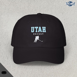 Utah Hockey gestickte klassische Dad-Kappe - Sportfanbekleidung, Retro Baseballmütze, Vintage Kappe, Hockey-Team, Hockey-Liebhaber-Geschenk, Verein