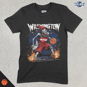 Washington Basketball Shirt, American Team Sports Tee, Sports Clothing, Basketball Fan Gift, Basketball Apparel, Vintage Ball Shirt, Wizard