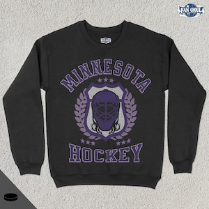 Minnesota Womens Hockey Crewneck, Women Sports Sweatshirt, Female Sports Clothing, Hockey Fan Gift, Hockey Lover Apparel, Vintage Sweater