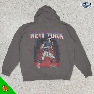 New York Football Hoodie, American Team Sports Sweater, America Sports Clothing, Football Fan Gift, Football Lover Apparel, Vintage, Giant