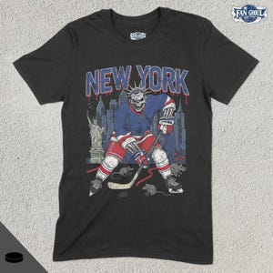 Koszulka hokejowa New York, koszulka American Team Sports, odzież America Sports, prezent dla fana hokeja, odzież dla miłośników hokeja, vintage hockey, Ranger