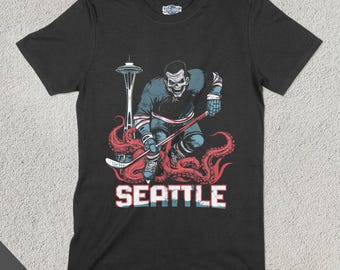 Seattle Hockey Shirt, Kraken Ice Hockey, Sports Team Clothing, Hockey Fan Gift, Hockey Lover Apparel, Vintage Hockey, Seattle Washington