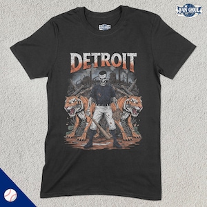 Camiseta de béisbol de Detroit, béisbol de Michigan, ropa de equipo deportivo, regalo para fanáticos del béisbol, ropa para amantes del béisbol, béisbol vintage, tigre
