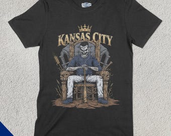 Camiseta de béisbol de Kansas City, béisbol de Missouri, ropa de equipo deportivo, regalo para fanáticos del béisbol, ropa para amantes del béisbol, béisbol vintage, real