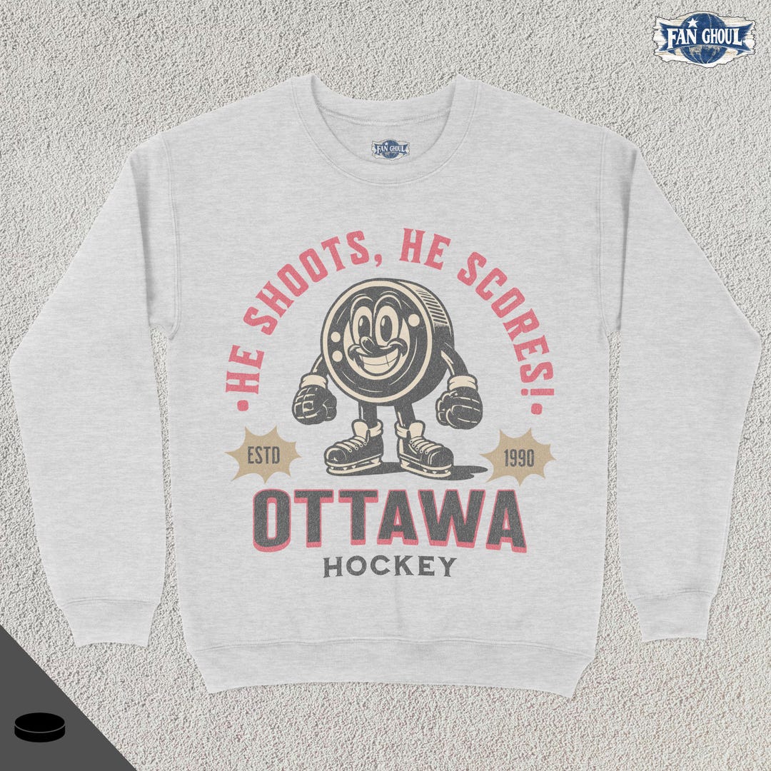 Senator Ritrow Retro Ottawa Hockey Sweatshirt, Vintage 70s Mascot Crewneck, Sports ...