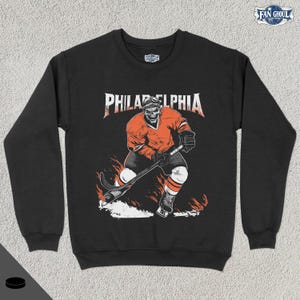 Philadelphia Hockey Crewneck, Retro Team Sports Sweatshirt, US Sports Clothing, Hockey Fan Gift, Hockey Lover Apparel, Vintage Flyer Hockey