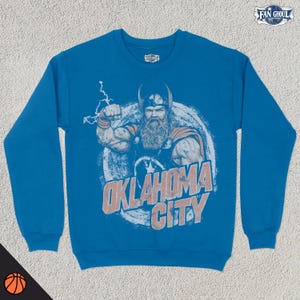 Vintage Oklahoma City Basketball Crewneck, Ball Sports Sweatshirt, Sport Team Clothing, Basketball Fan Gift, Basketball Lover, OKC, Thunder