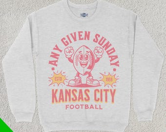 Retro Kansas City Football Sweatshirt, Vintage 70s Mascot, American Sweater, Football Fan Gift, Football Apparel, 80s Chief Merch