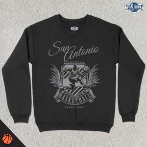 Vintage San Antonio Basketball Crewneck, American Sports Sweatshirt, US Sports Clothing, Basketball Fan Gift, Basketball Varsity Apparel