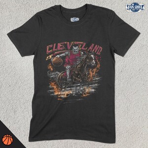 Cleveland Basketball Shirt, amerikanisches Team Sport T-Shirt, US Sportbekleidung, Basketball Fan Geschenk, Basketball Liebhaber Bekleidung, Vintage, Cavalier