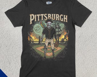 Chemise de baseball Pittsburgh, baseball de Pennsylvanie, vêtements d'équipe sportive, cadeau pour fan de baseball, vêtements pour amateur de baseball, baseball vintage, pirate